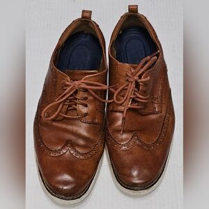 Cole Haan Grand Evolution Wingtip Oxfords Leather British Tan Men's 10.5M C26930